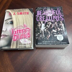Vampire Diaries Book 1 & Beautiful Creatures Book 1 with poster